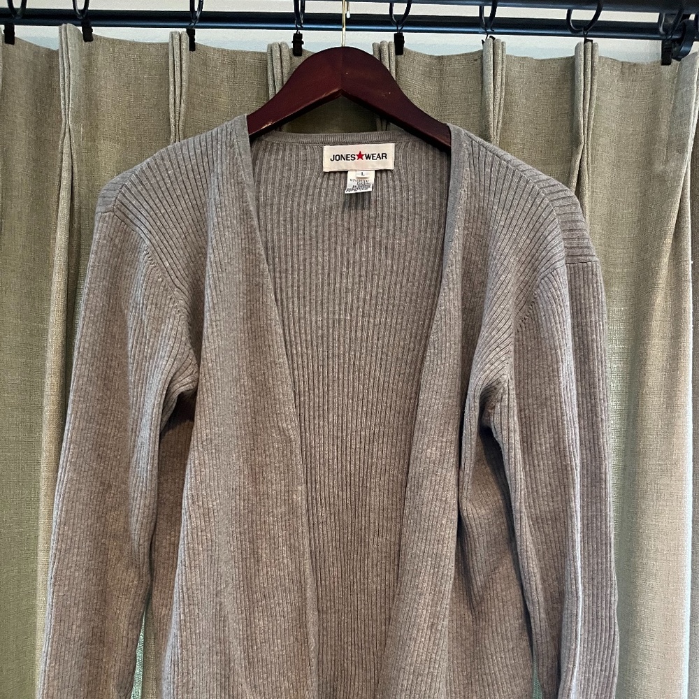 Light grey 100% cotton cardigan
